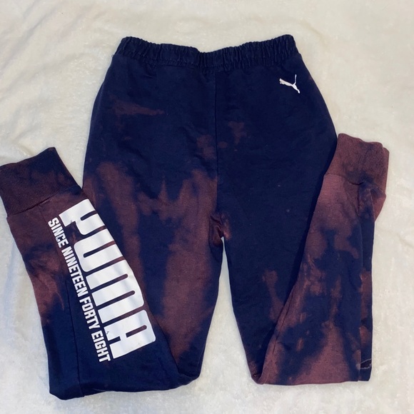 Puma Pants - Blue & Purple Marbled Puma Joggers